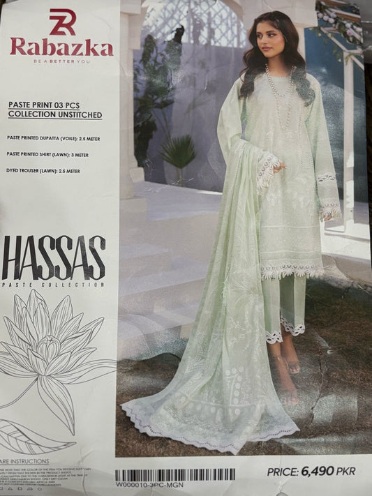 Block Printed Lawn 3Pc